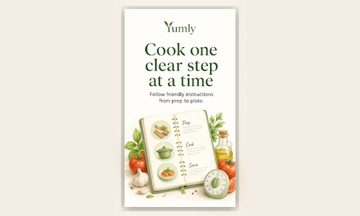 Recipe app preview for Yumly